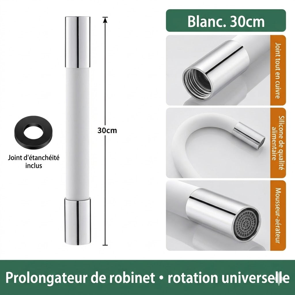 Rallonge Robinet Flexible en Silicone 360°