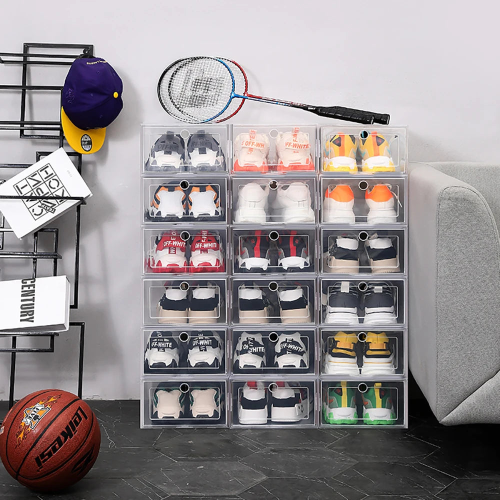 Lot de 6 Boites de Rangement Chaussure Transparante