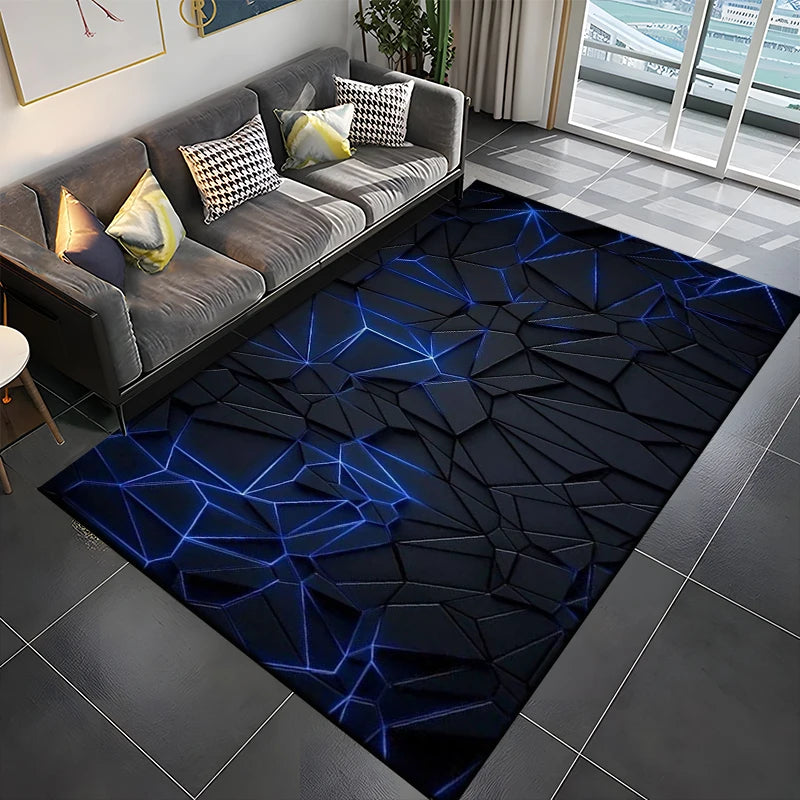 Tapis Gamer de Sol 3D Géométrique