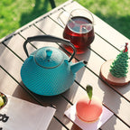 Théière Traditionnelle en Fonte Émaillée 800ML