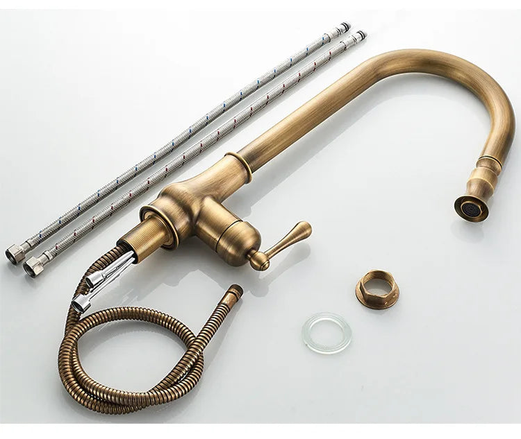 Robinet Cuisine avec Douchette Style Rétro