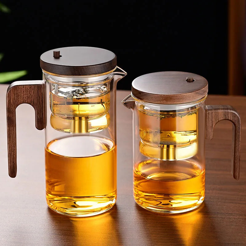 Théière en Verre avec Infuseur et Bouton