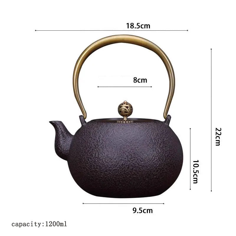 Théière Japonaise 1.2L en Fonte Tetsubin