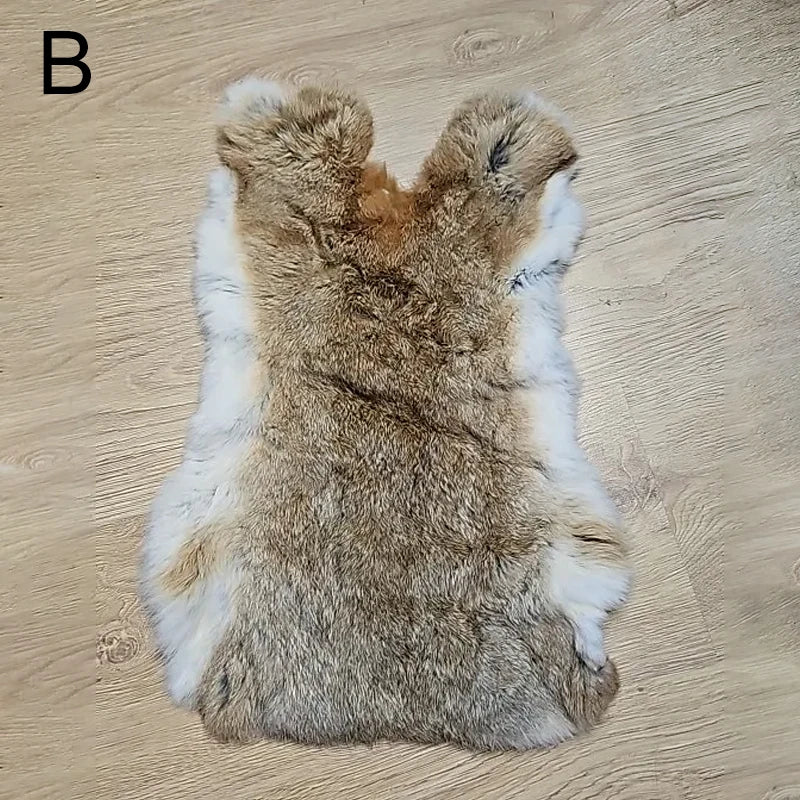 Petit Tapis en Fausse Fourrure Forme Irrégulière 36x23 cm