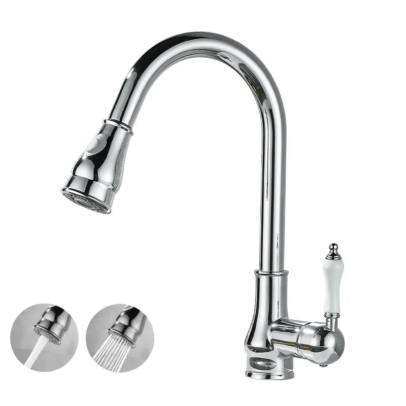 Robinet Cuisine avec Douchette Style Rétro