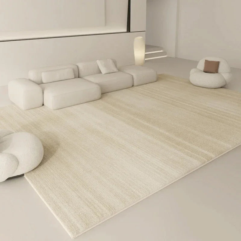 Tapis de Salon Beige Doux Style Scandinave