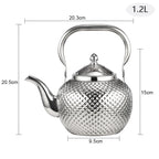 Théière en Acier Inoxydable Martelé avec Filtre 1,2L