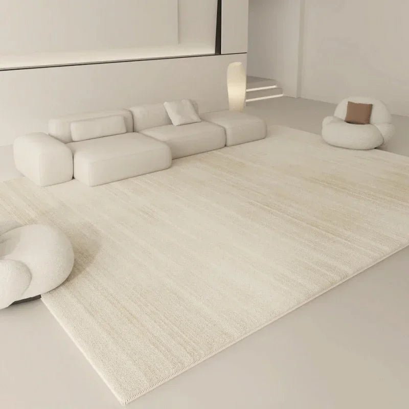 Tapis de Salon Beige Doux Style Scandinave
