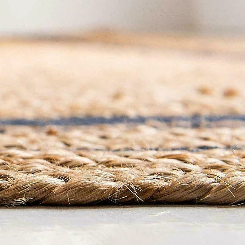 Tapis Fibres Naturelles Tressé Rustique Bohème