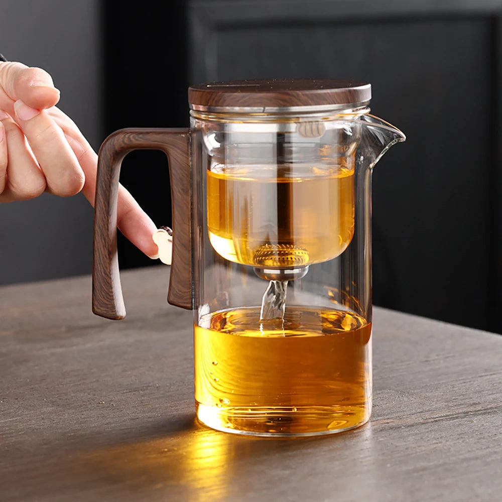 Théière en Verre avec Infuseur et Bouton
