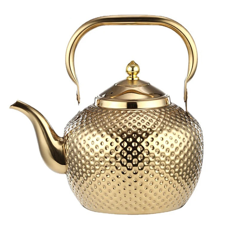 Théière en Acier Inoxydable Martelé avec Filtre 1,2L