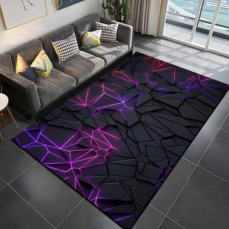 Tapis Gamer de Sol 3D Géométrique
