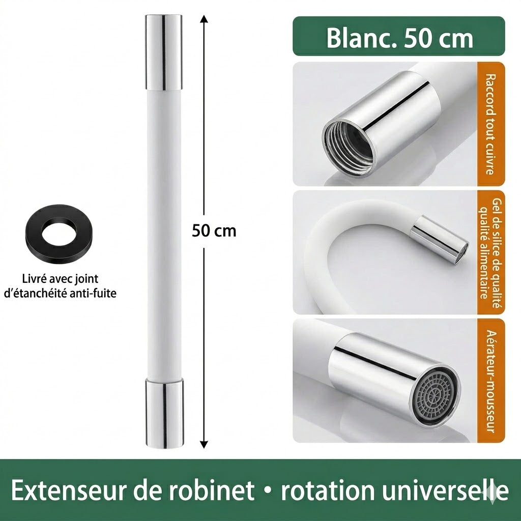 Rallonge Robinet Flexible en Silicone 360°