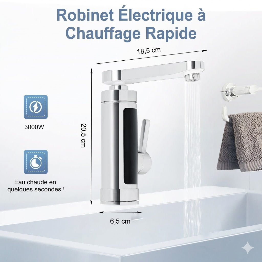 Robinet Chauffe Eau avec Affichage Digital de Température