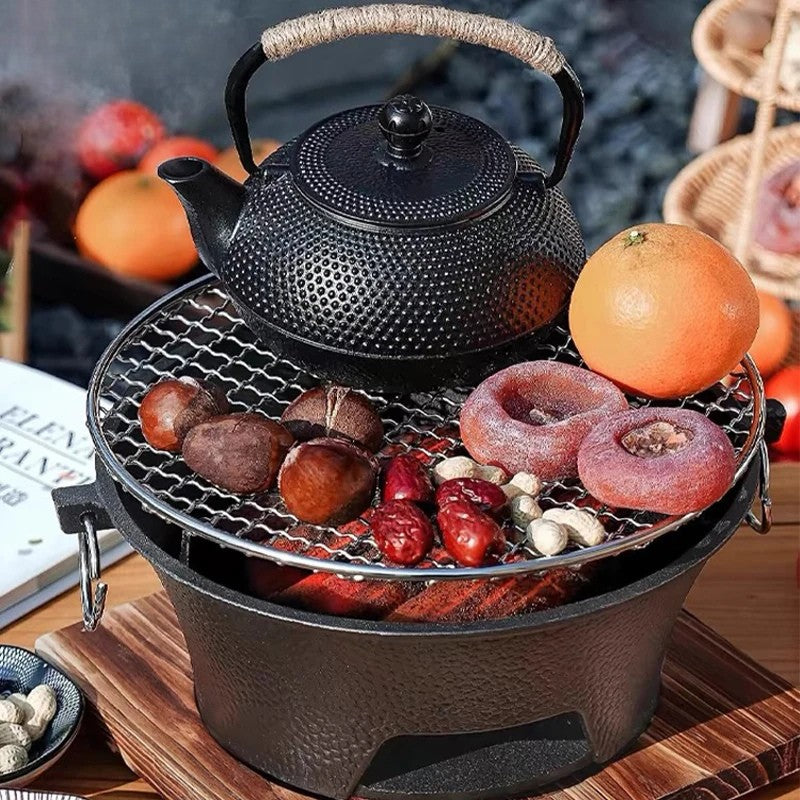 Théière Japonaise en Fonte Noire Émaillée