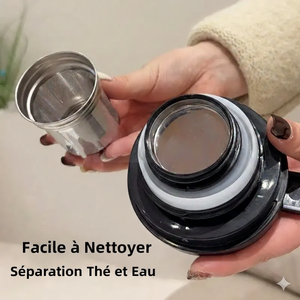 Pichet Isotherme Acier Inoxydable Double Paroi Design Floral