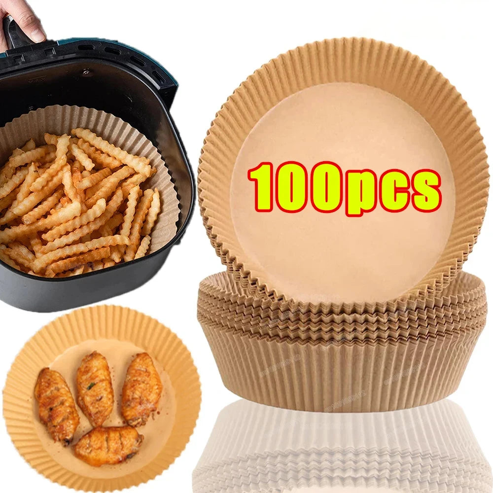Lot de Papier Cuisson pour Air Fryer