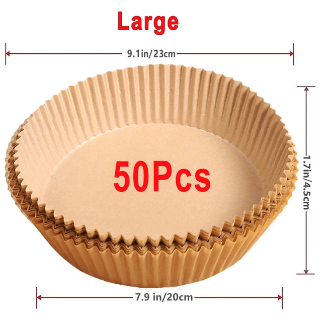 Lot de Papier Cuisson pour Air Fryer