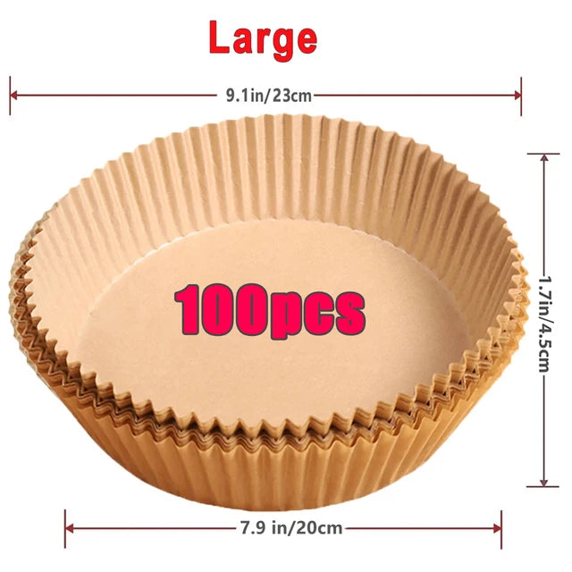 Lot de Papier Cuisson pour Air Fryer