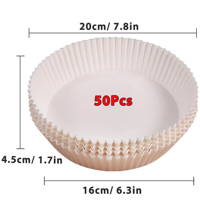 Lot de Papier Cuisson pour Air Fryer
