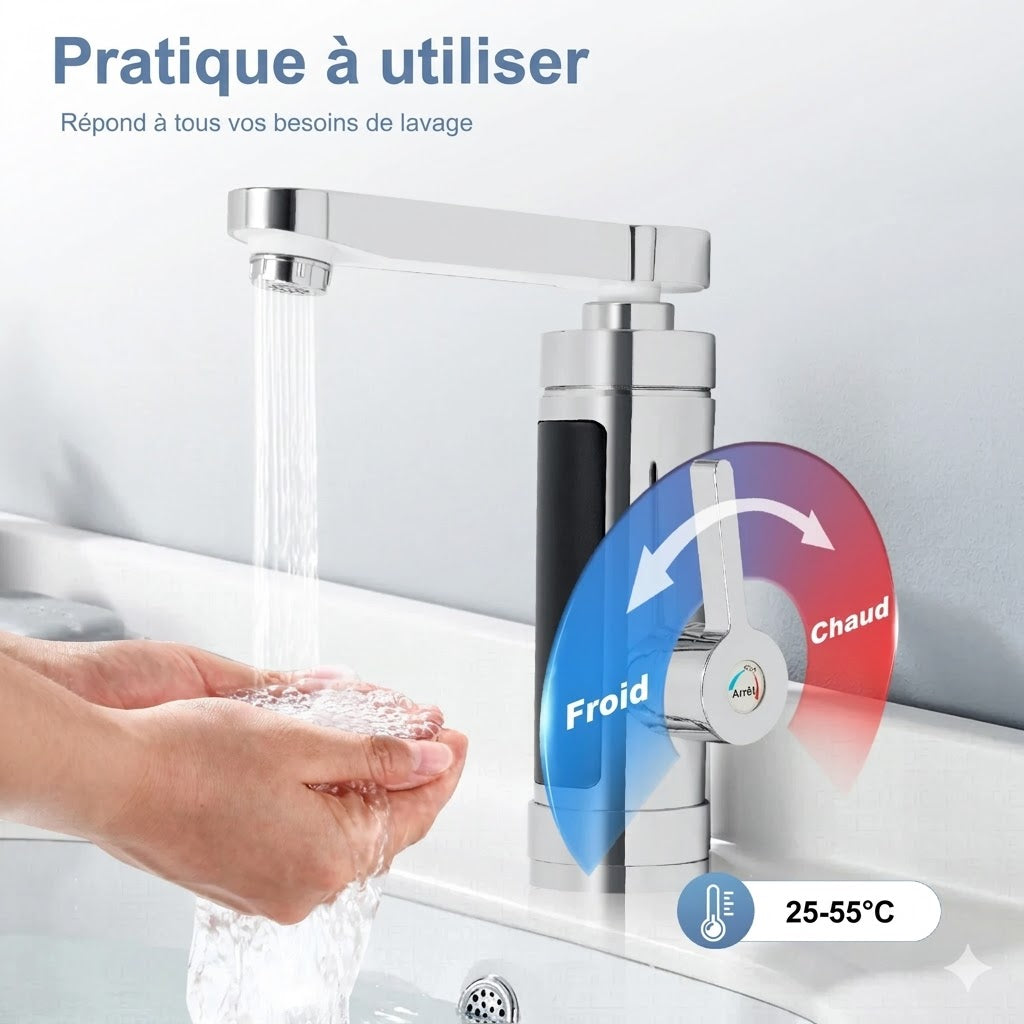 Robinet Chauffe Eau avec Affichage Digital de Température