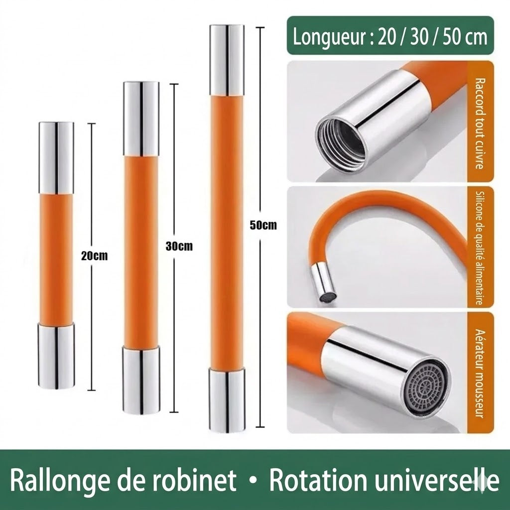 Rallonge Robinet Flexible en Silicone 360°